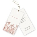Geboortekaartje labels wilde bloemen Marthe