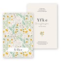 Geboortekaartje lente bloemen Yfke