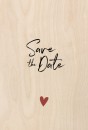 Save the date hout Elegant clean voor