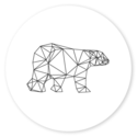 Sluitzegel geometrische ijsbeer voor