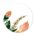 Sluitsticker trouwen vintage floral bloemen voor