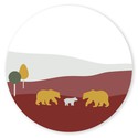 Sluitsticker landschap ijsbeertjes Gaia voor
