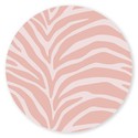 Sluitsticker zebraprint licht roze voor