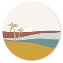 Sluitsticker modern landschap Kenni rood voor