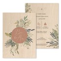 Trouwkaart-Waterverf-bloemen-A5-hout