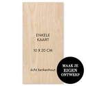 zelf maken echt hout langwerpig kaartje