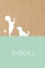 Geboortekaartje kraft karton hondje met jongen -  Mikki dubbel