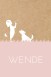 Geboortekaartje kraft karton hondje met meisje - Wende