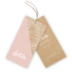 Geboortekaartje kraft labels palm bladeren Adila