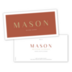 Geboortekaartje typografisch Mason
