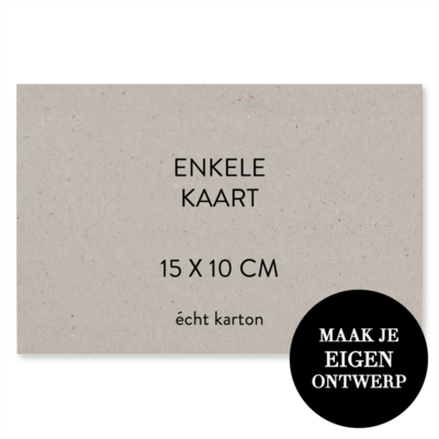 eigen ontwerp grijs karton 15 x 10