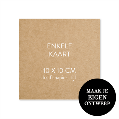 eigen ontwerp kraft kaart belgisch vierkant ENKEL