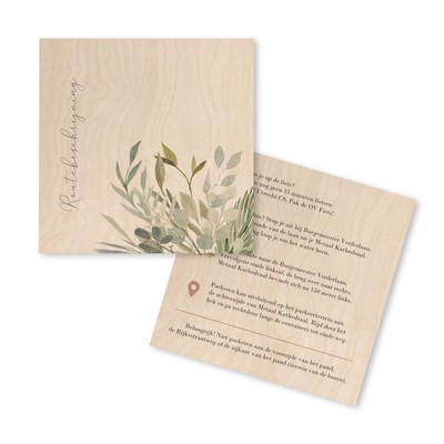Extra-informatie-trouwkaart-waterverf-bloemen-hout