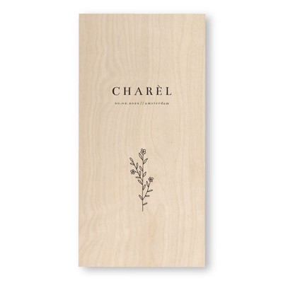 Geboortekaartje-houten-getekend-takje-charel