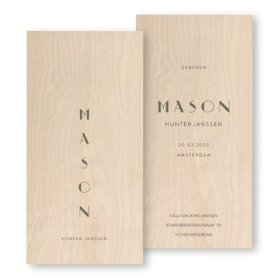 Geboortekaartje-hout-typografisch-Mason