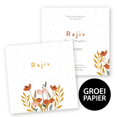 geboortekaartjes-botanisch-bloemen-rajiv-groeipapier