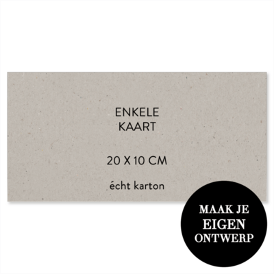 grijs kraft karton eigen ontwerp langwerpig liggend