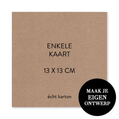vierkant karton kaartje zelf maken
