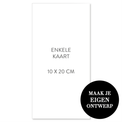 zelf maken 10 x 20 cm enkele kaart