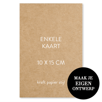zelf maken kaartje 10 x 15 kraft