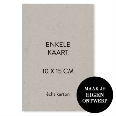 zelf ontwerpen grijs kraft karton 10 x 15